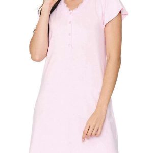 Camisola Feminina Curta com Abertura Podiun 256046 330-Rosa-Pureza