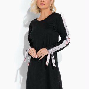 Camisola com AmarraçãoFolhagem Bege