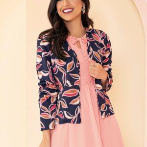 Cardigan Marinho Aberto