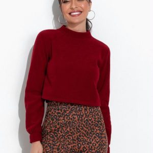 Casaco Bordô com Mangas Longas