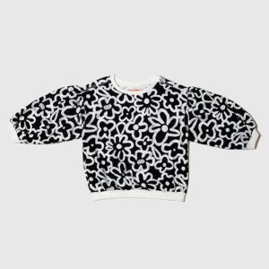 Casaco Menina de Moletom Blume Preto