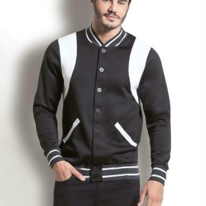 Casaco Preto e Branco Masculino