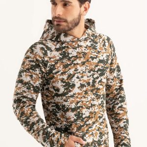 Casaco com Gorro e Bolso Camuflado