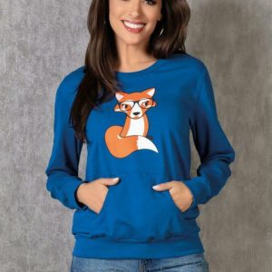 Casaco em Moletinho Royal com Estampa