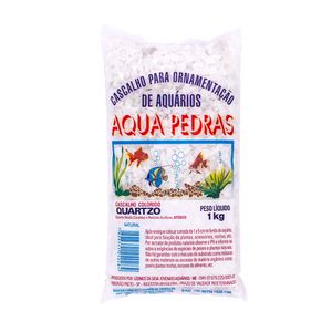 Cascalho para Aquário Quartzo N° 2 Aqua Pedras Branco - 1 kg