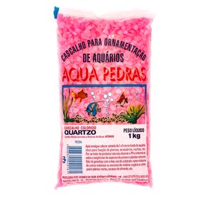 Cascalho para Aquário Quartzo N° 2 Aqua Pedras Rosa - 1 kg
