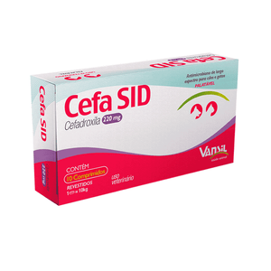 Cefa Sid 220mg Antimicrobiano para Cães e Gatos - 10 comprimidos