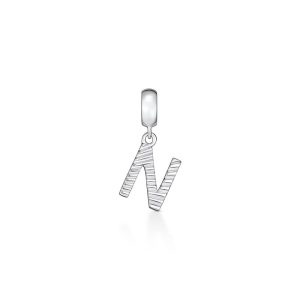 Charm Letra N em Prata 925