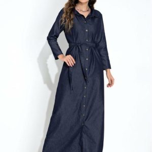 Chemise Azul com Botões