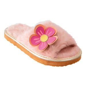 Chinelo Infantil Rose com Pelos Sintéticos