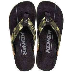 Chinelo Masculino Nk6 Army Kenner Elh Preto/Verde