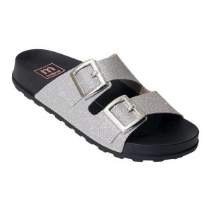 Chinelo Moleca Prata em Sintetico