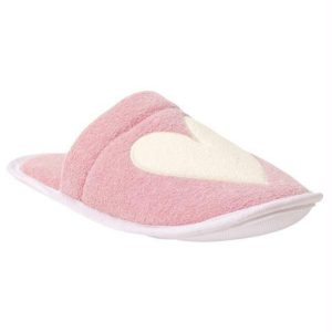 Chinelo Pantufa Rosa em Tecido Atoalhado