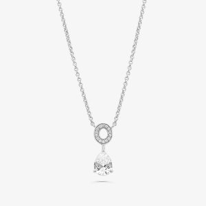 Colar Elo com Safira em Prata 925