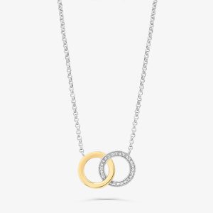 Colar Elos em Ouro Amarelo 18k e Prata 925