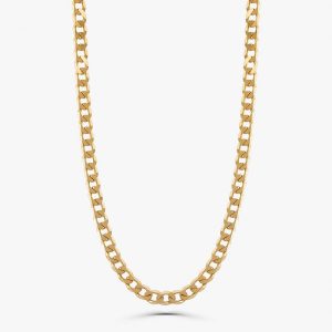 Colar Elos em Prata 925 com Banho de Ouro Amarelo 18k