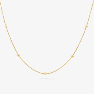 Colar Esfera em Ouro Amarelo 18k - 55 cm