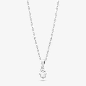 Colar Hamsa Cravejado em Prata 925