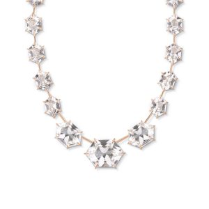 Colar Max Hexagonal com Quartzo Murion em Ouro Rosé 18k
