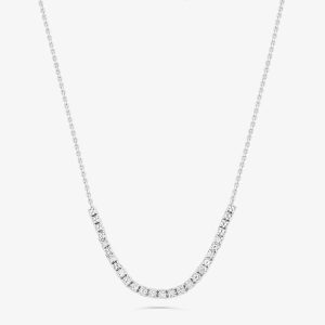 Colar Riviera com Diamantes em Ouro Branco 18k