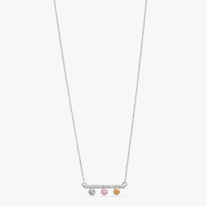 Colar Trio Cravejado em Prata 925