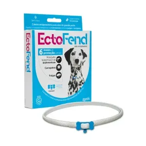 Coleira Antipulgas e Carrapatos Ectofend Azul para Cães Raças Grandes - 65 cm