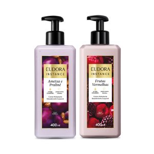 Combo Creme Corporal Instance: Ameixa e Praliné 400ml + Frutas Vermelhas 400ml