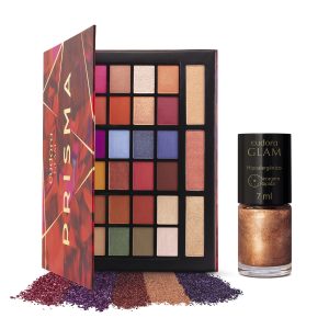 Combo Eudora Glam Prisma: Palette Multifuncional 25g + Esmalte Metálico 7ml