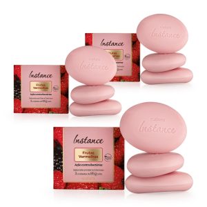 Combo Eudora: Sabonete Instance Frutas Vermelhas (3 caixas)