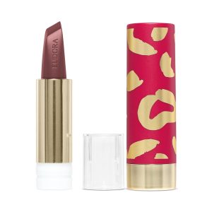 Combo Glamourosa e Confiante: Batom Marrom 3,4g + Case Rosa