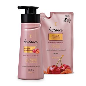 Combo Instance Cereja e Amêndoas: Hidratante Corporal 400ml + Refil 350ml