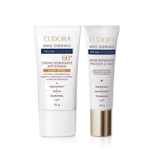 Combo Neo Dermo Pró Age Collection: Creme Reparados Pescoço e Colo 40g + Gel Facial Antissinais 60+ 50g