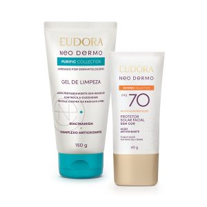 Combo Neo Dermo: Protetor Solar FPS 70 40g + Gel de Limpeza Facial 150g