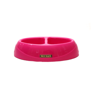 Comedouro Duplo Bistrô Pet Flex Rosa - Único