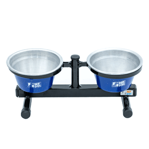 Comedouro Duplo Premium NF Pet Azul