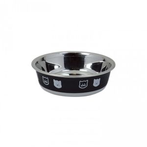 Comedouro Gatos Inox Fusion Preto Jambo - 225 ml