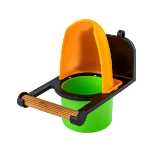 Comedouro com Poleiro para Pássaros Food Clean Animalíssimo Amarelo - 170 ml