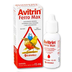 Complexo Vitamínico Pássaros Avitrin Ferro - 15 ml