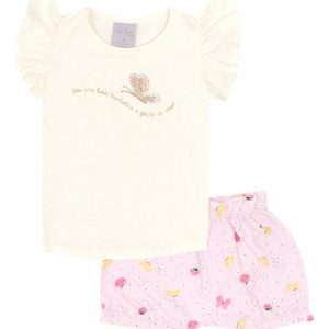 Conjunto Cotton Menina Bege
