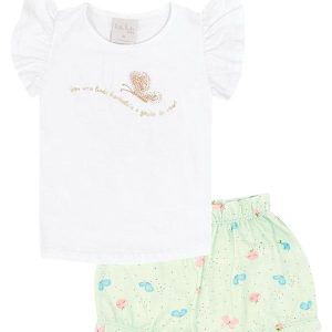 Conjunto Cotton Menina Branco