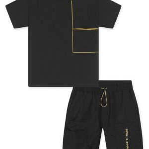 Conjunto Curto Infantil Masculino Preto