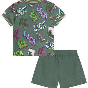 Conjunto Curto Menina Infantil Verde
