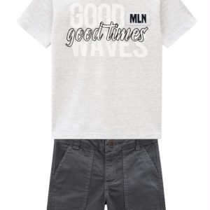 Conjunto Infantil Masculino Mescla