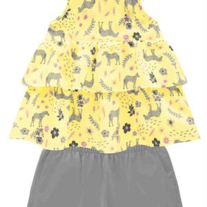 Conjunto Infantil MeninaAmarelo