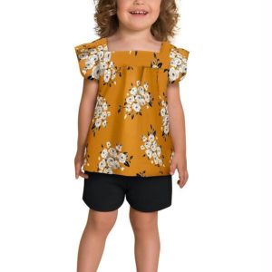 Conjunto Infantil MeninaAmarelo