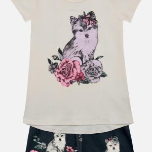 Conjunto Infantil MeninaOff White
