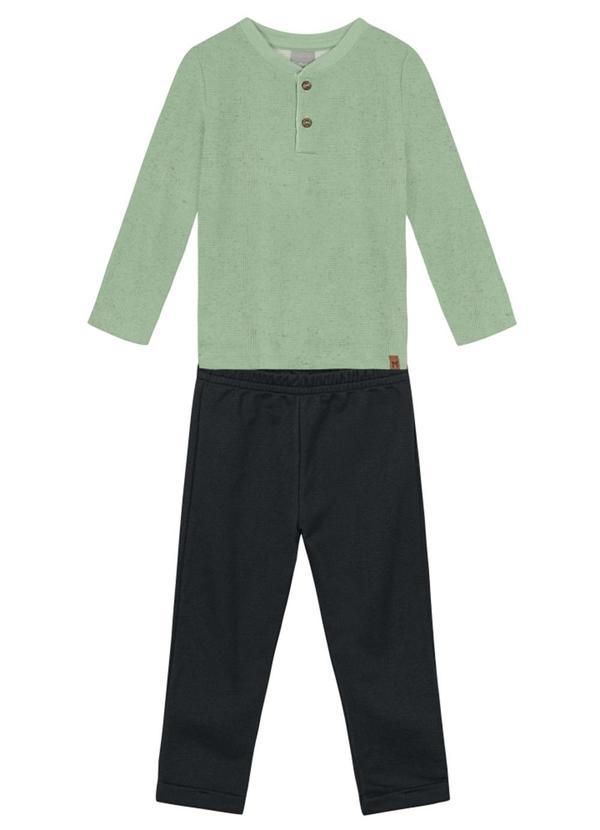 Conjunto Infantil Menino em Moletinho Verde