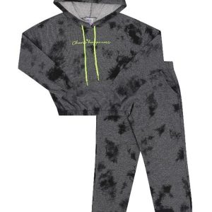 Conjunto Manga Longa Menina Cinza