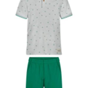 Conjunto Menino com Camisa Polo e Bermuda Cinza