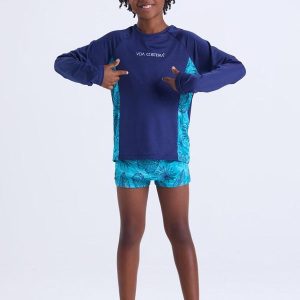 Conjunto Moda Praia Uv50+ Masculino Azul